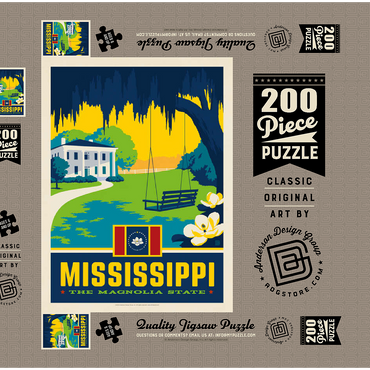 Mississippi: The Magnolia State 200 Puzzle Schachtel 3D Modell