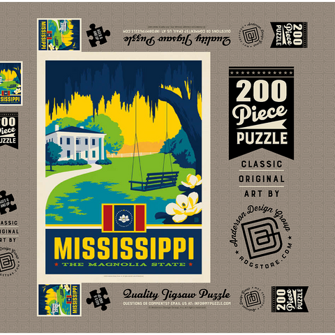Mississippi: The Magnolia State 200 Puzzle Schachtel 3D Modell