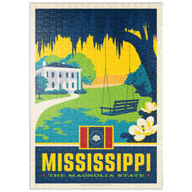 Darstellung des Puzzle Motivs Mississippi: The Magnolia State - Puzzleteile: 500