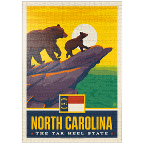 Darstellung des Puzzle-Motivs North Carolina: The Tar Heel State – Puzzleteile: 1000