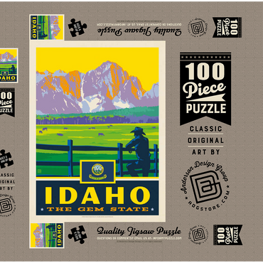 Idaho: The Gem State 100 Puzzle Schachtel 3D Modell