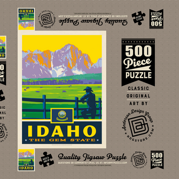 Idaho: The Gem State 500 Puzzle Schachtel 3D Modell