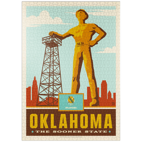 Darstellung des Puzzle Motivs Oklahoma: The Sooner State - Puzzleteile: 1000