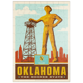 Darstellung des Puzzle Motivs Oklahoma: The Sooner State - Puzzleteile: 100