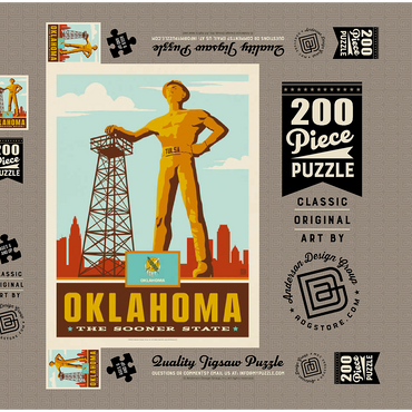 Oklahoma: The Sooner State 200 Puzzle Schachtel 3D Modell