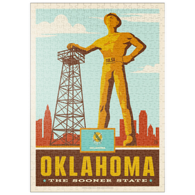 Darstellung des Puzzle Motivs Oklahoma: The Sooner State - Puzzleteile: 500