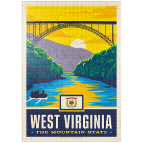 Darstellung des Puzzle Motivs West Virginia: The Mountain State - Puzzleteile: 1000
