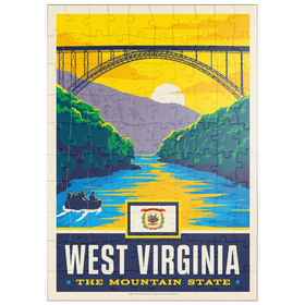 Darstellung des Puzzle Motivs West Virginia: The Mountain State - Puzzleteile: 100