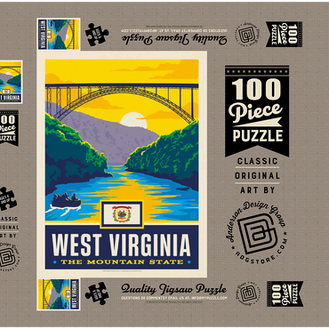 West Virginia: The Mountain State 100 Puzzle Schachtel 3D Modell