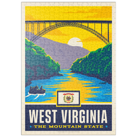 Darstellung des Puzzle-Motivs West Virginia: The Mountain State – Puzzleteile: 500