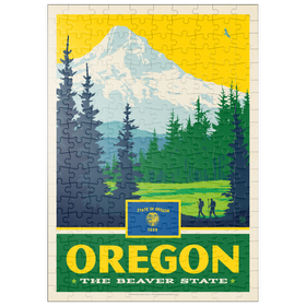 Darstellung des Puzzle Motivs Oregon: The Beaver State - Puzzleteile: 200