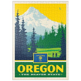Darstellung des Puzzle Motivs Oregon: The Beaver State - Puzzleteile: 500