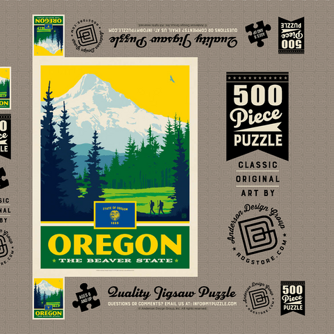 Oregon: The Beaver State 500 Puzzle Schachtel 3D Modell