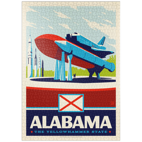 Darstellung des Puzzle-Motivs Alabama: The Yellowhammer State – Puzzleteile: 1000