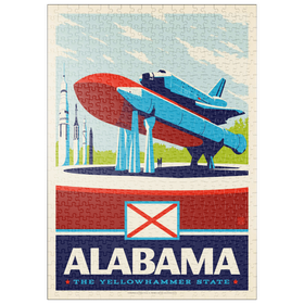 Darstellung des Puzzle-Motivs Alabama: The Yellowhammer State – Puzzleteile: 500