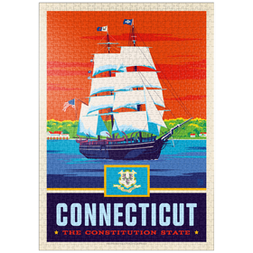 Darstellung des Puzzle-Motivs Connecticut: The Constitution State – Puzzleteile: 1000
