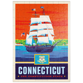 Darstellung des Puzzle Motivs Connecticut: The Constitution State - Puzzleteile: 100
