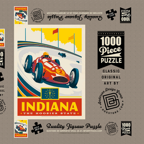 Indiana: The Hoosier State 1000 Puzzle Schachtel 3D Modell