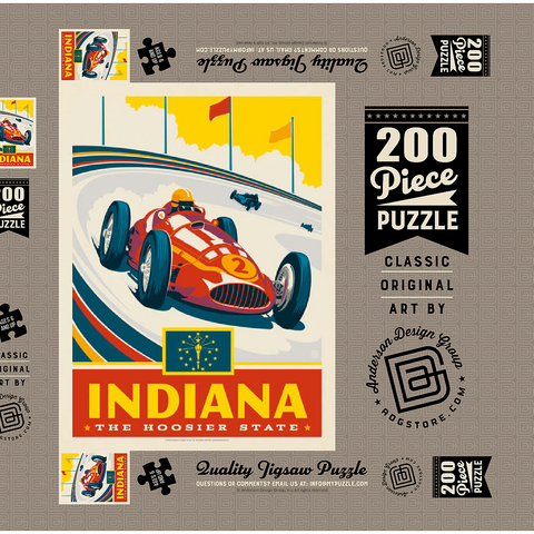 Indiana: The Hoosier State 200 Puzzle Schachtel 3D Modell