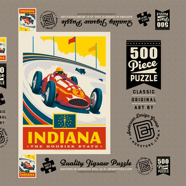 Indiana: The Hoosier State 500 Puzzle Schachtel 3D Modell