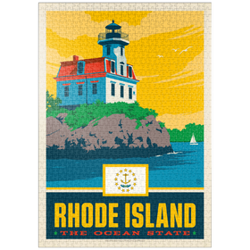 Darstellung des Puzzle Motivs Rhode Island: The Ocean State - Puzzleteile: 1000