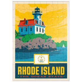 Darstellung des Puzzle Motivs Rhode Island: The Ocean State - Puzzleteile: 100