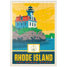 Darstellung des Puzzle-Motivs Rhode Island: The Ocean State – Puzzleteile: 200