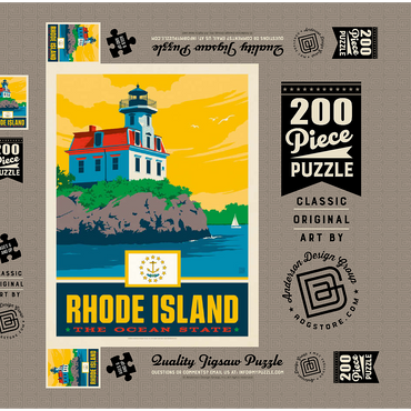 Rhode Island: The Ocean State 200 Puzzle Schachtel 3D Modell