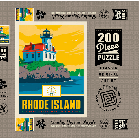Rhode Island: The Ocean State 200 Puzzle Schachtel 3D Modell