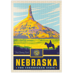 Darstellung des Puzzle-Motivs Nebraska: The Cornhusker State – Puzzleteile: 1000