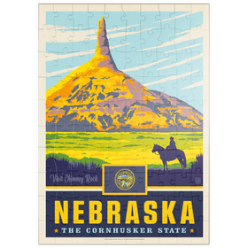 Darstellung des Puzzle Motivs Nebraska: The Cornhusker State - Puzzleteile: 100