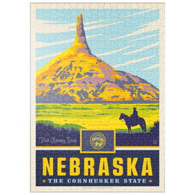 Darstellung des Puzzle Motivs Nebraska: The Cornhusker State - Puzzleteile: 500