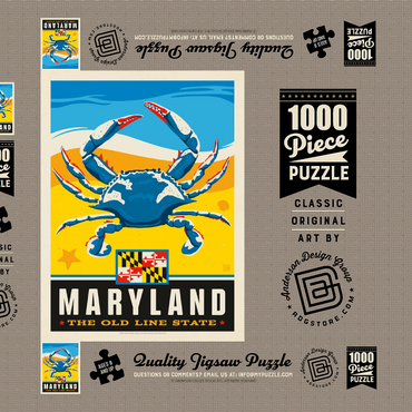 Maryland: The Old Line State 1000 Puzzle Schachtel 3D Modell
