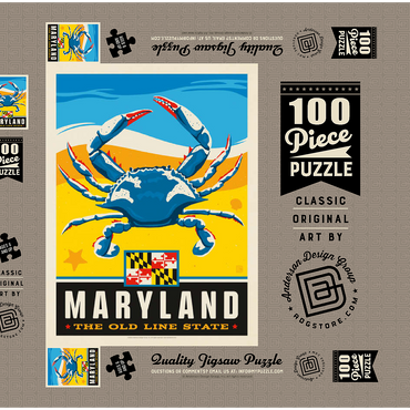 Maryland: The Old Line State 100 Puzzle Schachtel 3D Modell