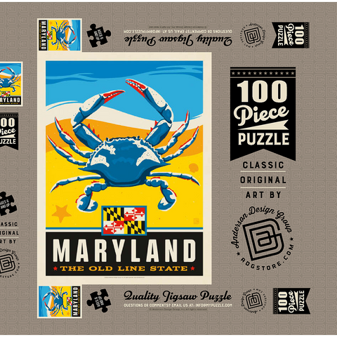 Maryland: The Old Line State 100 Puzzle Schachtel 3D Modell