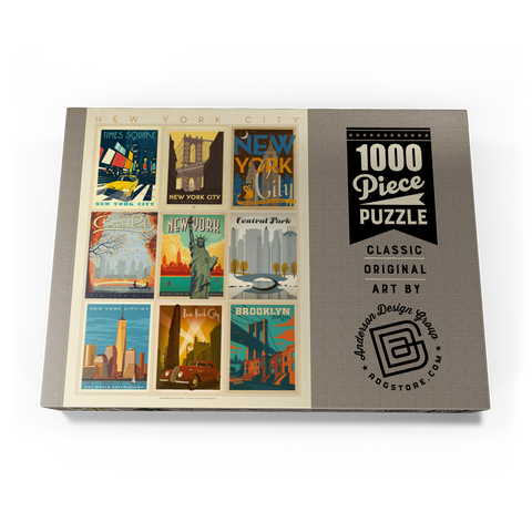 New York City: Multi-Image Print - Edition 1, Vintage Poster 1000 Puzzle Schachtel Ansicht3