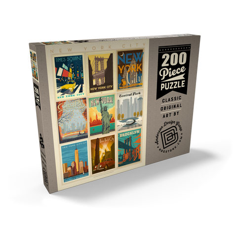 New York City: Multi-Image Print - Edition 1, Vintage Poster 200 Puzzle Schachtel Ansicht2