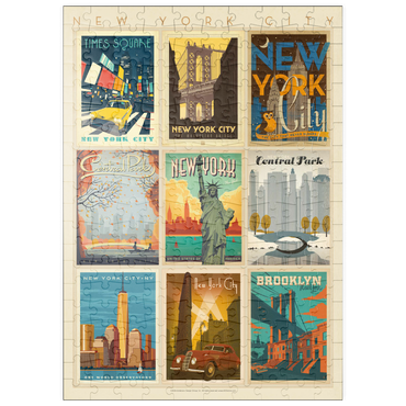 puzzleplate New York City: Multi-Image Print - Edition 1, Vintage Poster 200 Puzzle