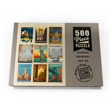 New York City: Multi-Image Print - Edition 1, Vintage Poster 500 Puzzle Schachtel Ansicht3