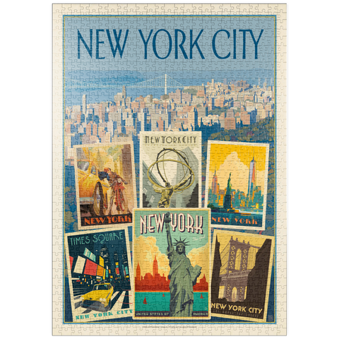 puzzleplate New York City: Multi-Image Collage Print, Vintage Poster 1000 Puzzle