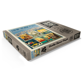 Darstellung des Puzzle Motivs New York City: Multi-Image Collage Print, Vintage Poster - Puzzleteile: 100