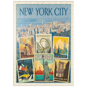 puzzleplate New York City: Multi-Image Collage Print, Vintage Poster 200 Puzzle
