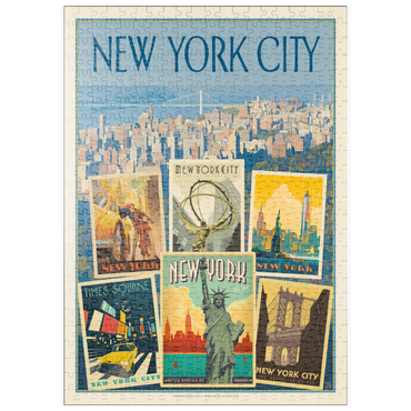 puzzleplate New York City: Multi-Image Collage Print, Vintage Poster 500 Puzzle