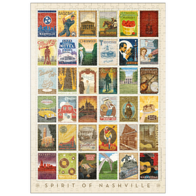 Darstellung des Puzzle Motivs Spirit of Nashville, Collector’s Print, Vintage Poster - Puzzleteile: 500