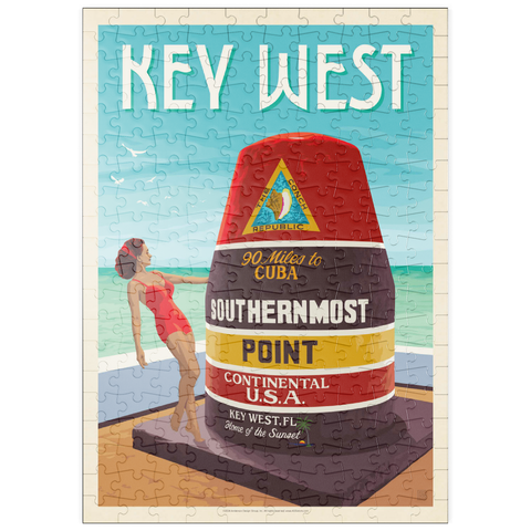 puzzleplate Key West, Florida, Vintage Poster 200 Puzzle