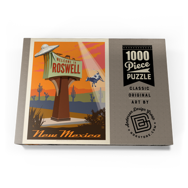 Roswell, New Mexico, Vintage Poster 1000 Puzzle Schachtel Ansicht3