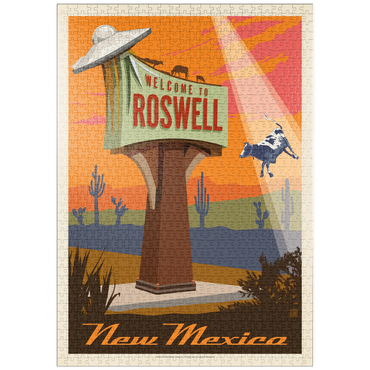 puzzleplate Roswell, New Mexico, Vintage Poster 1000 Puzzle
