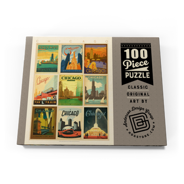 Chicago: Multi-Image Print - Edition 1, Vintage Poster 100 Puzzle Schachtel Ansicht3