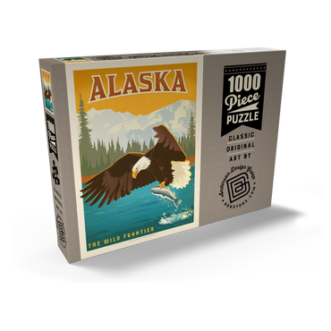 Alaska: Eagle, Vintage Poster 1000 Puzzle Schachtel Ansicht2