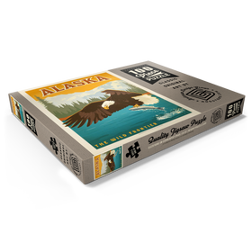 Darstellung des Puzzle Motivs Alaska: Eagle, Vintage Poster - Puzzleteile: 100